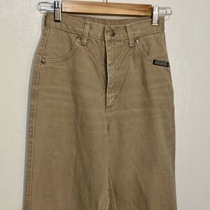 Vintage Rough Rider camel denim jeans with Texas star on back Cowgirl Jeans 3/4